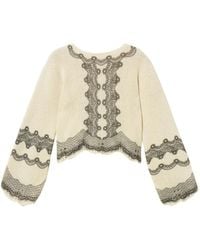 Twinset - Patterned Knitted Top - Lyst