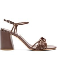 Casadei - Cleo Braided-Strap Heeled Sandals - Lyst