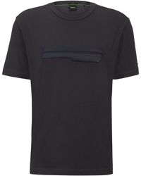 BOSS - T-shirt con logo goffrato - Lyst