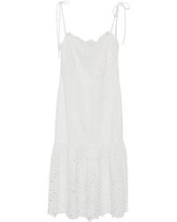 Moschino - Broderie-Anglaise Tie-Strap Dress - Lyst