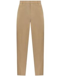 Emporio Armani - Seersucker Trousers With Down And Feather Padding - Lyst