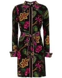 Diane von Furstenberg - Printed T-Shirt Shirt Dress - Lyst