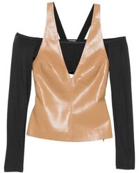 Nanushka - Ferr Halterneck Leather Top - Lyst