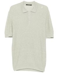 Tagliatore - Knitted Textured Polo Shirt - Lyst