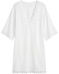 Reformation - Sonny Lace-Trim Mini Dress - Lyst
