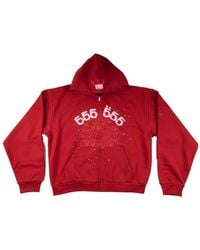 Sp5der - Angel Number Zip-Up Hoodie - Lyst