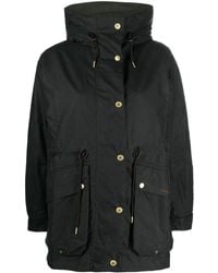 Barbour - Funnel-neck Single-breasted Coat - Lyst