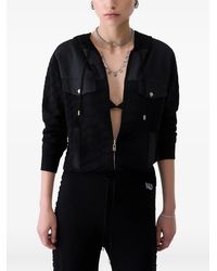 Liu Jo - Hooded Zip-Up Sweater - Lyst