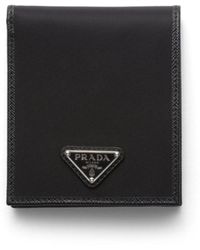 Prada - Logo-plaque Bi-fold Wallet - Lyst