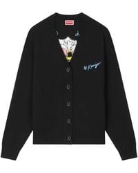 KENZO - Wild Tiger Buttoned Cardigan - Lyst