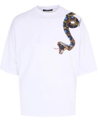 Roberto Cavalli - Snake-Print T-Shirt - Lyst