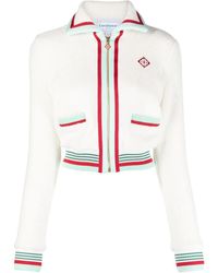 CASABLANCA - Zip-Up Cropped Jacket - Lyst