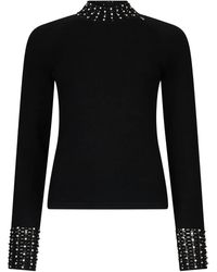 Liu Jo - Cut-Out Jewel Sweater - Lyst