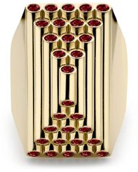 Pragnell - 18Kt Pyramid Sculptural Ruby Cocktail Ring - Lyst