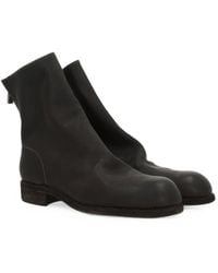 Guidi - Rear-Zip Leather Ankle Boots - Lyst