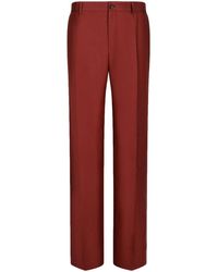 Dolce & Gabbana - Pressed-crease Linen Tailored Trousers - Lyst