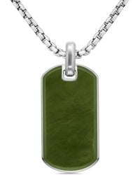 David Yurman - Sterling Chevron Tag (35Mm) - Lyst