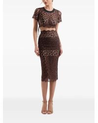 IMROSKA - Leopard-Print Lace-Up Blouse - Lyst