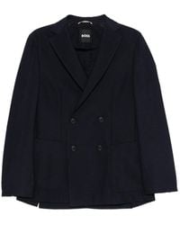 BOSS - Double-Breasted Jacket - Lyst