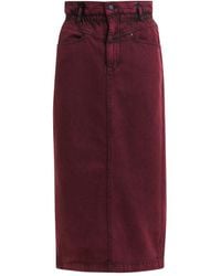 Essentiel Antwerp - Gonna Midi Denim Con Vita Elasticizzata - Lyst