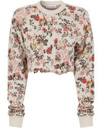 Rabanne - Sudadera Corta Con Estampado Floral - Lyst