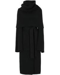 Rick Owens - Belted Hooded Coat - Lyst