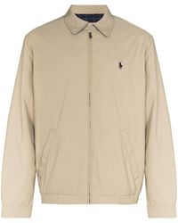 Polo Ralph Lauren Zipped Track Jacket in Gray for Men | Lyst