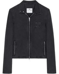 Courreges - City Shadow Zip-Fastening Logo Jacket - Lyst