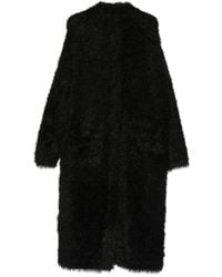 Emporio Armani - Oversized-Mantel mit Pelzoptik - Lyst