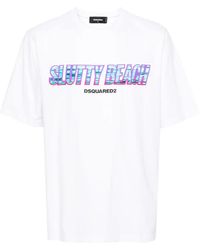 DSquared² - Katoenen T-Shirt Met Grafische Print - Lyst