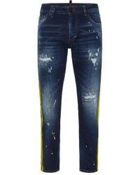 Philipp Plein - Distressed Straight-Leg Jeans - Lyst