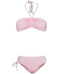 Balmain - Bikini Fruncido Con Cuello Halter - Lyst