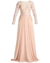 Tadashi Shoji - Floral Long-Sleeved Dress - Lyst