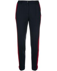 P.A.R.O.S.H. Pantalones ajustados con raya lateral - Azul