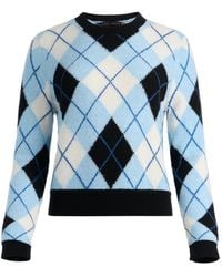 Alice + Olivia - Carolee Argyle Sweater - Lyst