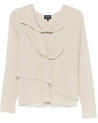 Giorgio Armani - Draped Layered Blouse - Lyst