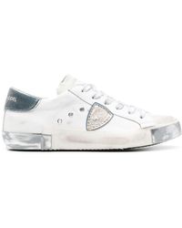 Philippe Model - Paris Low Sneakers - , Blue And Silver - Lyst