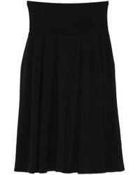 TOTEME - Ribbed-Waist Pleated Midi Skirt - Lyst