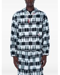 NOMARHYTHM - Grid-Pattern Zip-Up Hoodie - Lyst