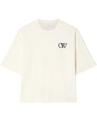 Off-White c/o Virgil Abloh - Ow-print Cotton T-shirt - Lyst