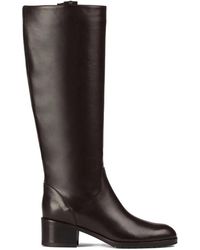 Doucal's - Block-Heel Leather Boots - Lyst