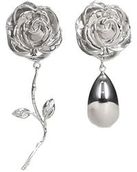 Magda Butrym - Boucles D'Oreilles Asymétriques À Pendentif Rose - Lyst