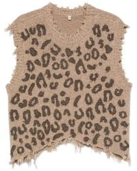 R13 - Leopard-Pattern Top - Lyst