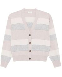 Peserico - Button-Down Sweater With V-Neckline - Lyst