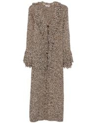 Patrizia Pepe - Fringed Chiné-Knit Cardigan - Lyst