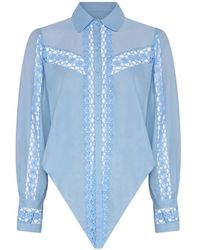 Charo Ruiz - Blouse Devi À Empiècements En Dentelle - Lyst
