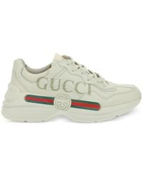 Gucci - Rhyton Logo Leather Sneaker - Lyst