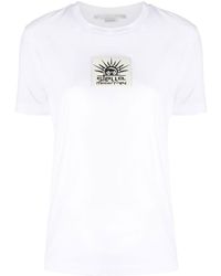 Stella McCartney - T-shirt en coton à patch logo - Lyst