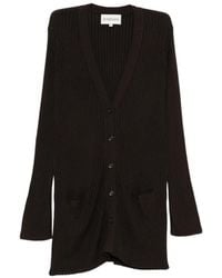 Bompard - Ribbed-Knit V-Neck Cardigan - Lyst