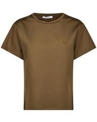 Max Mara - T-Shirt Met Geborduurd Logo - Lyst